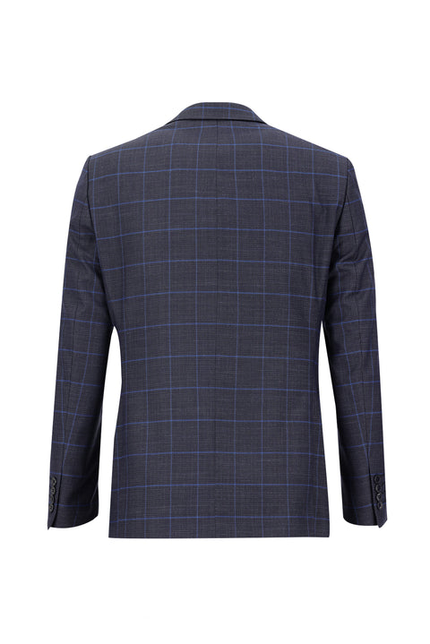 Dark Anthracite 6 Drop Regular Fit Standard Cut Patterned Suit