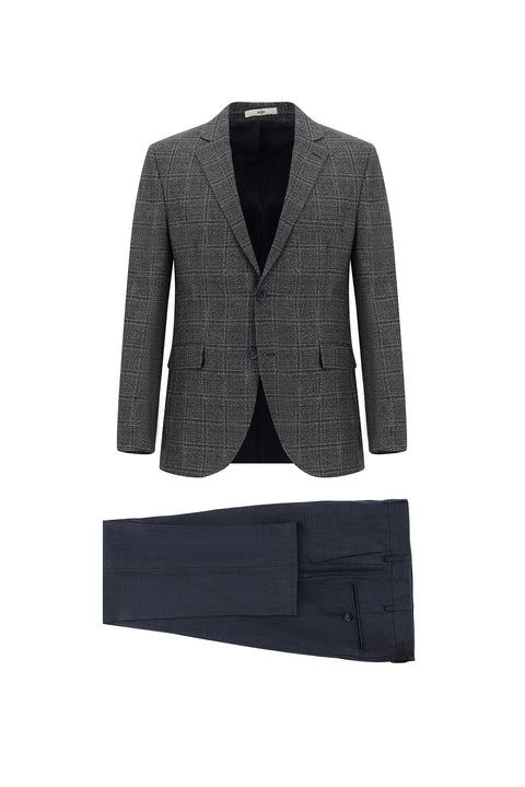 Medium Navy 7 Drop Slim Fit Narrow Cut Combination Suit