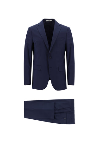  Orta Lacivert 6 Drop Regular Fit Standart Kesim Yünlü Takım Elbise