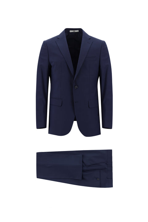 Medium Navy 6 Drop Regular Fit Standard Cut Wool Suit