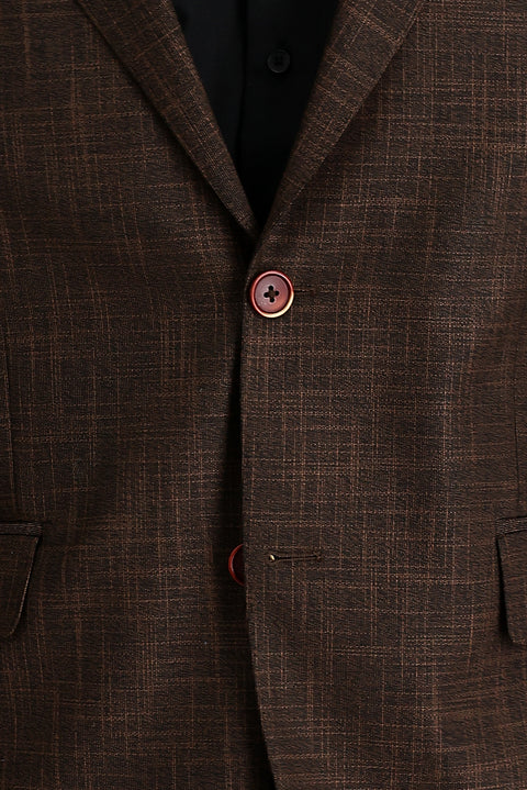 Medium Orange 4 Drop Relaxed Fit Classic Patterned Jacket