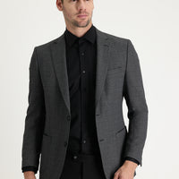 Light Anthracite 6 Drop Regular Fit Standard Cut Patterned Sport Jacket