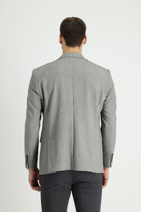 Black 7 Drop Slim Fit Classic Patterned Jacket