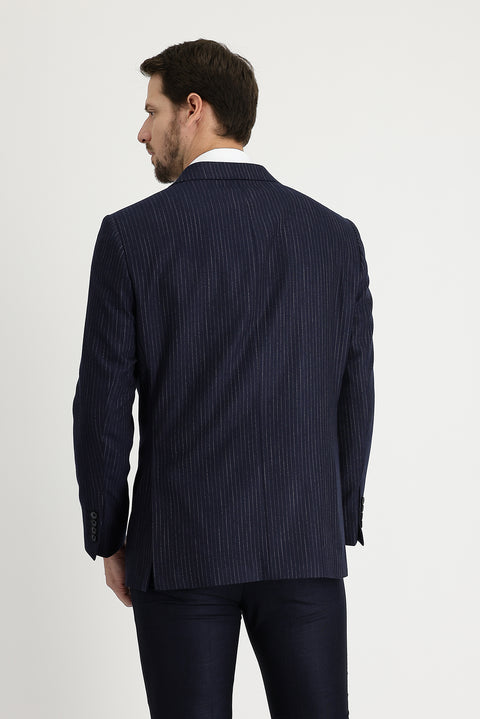 Açık Lacivert 6 Drop Regular Fit Standart Kesim Blazer Ceket