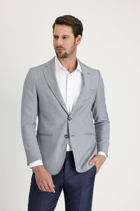 Light Gray 6 Drop Regular Fit Standard Cut Blazer Jacket