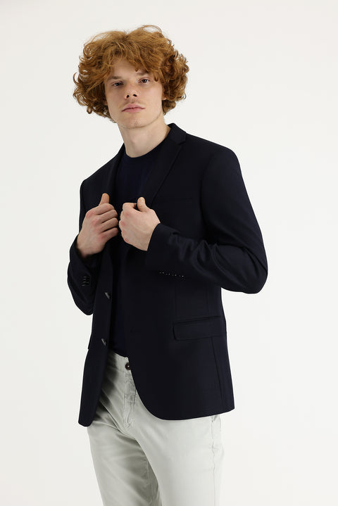 Dark Navy 7 Drop Super Slim Fit Extra Narrow Cut Classic Jacket