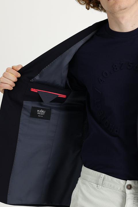 Dark Navy 7 Drop Super Slim Fit Extra Narrow Cut Classic Jacket