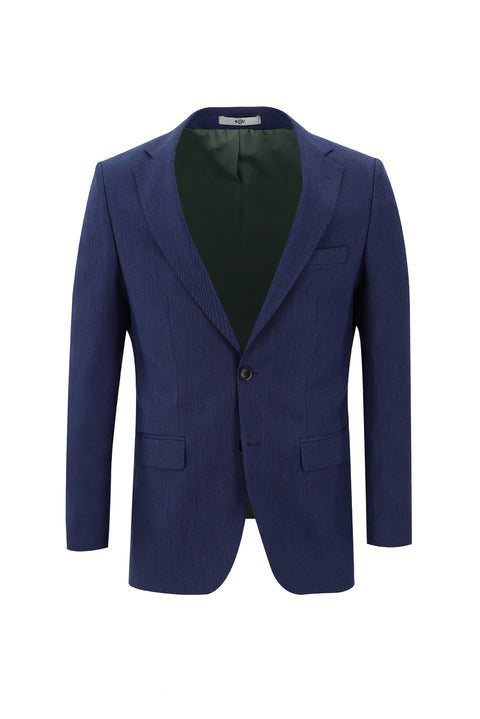 Koyu Mavi  4 Drop Relaxed Fit Rahat Kesim Blazer Ceket