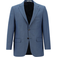 Blue 4 Drop Relaxed Fit Patterned Jacket