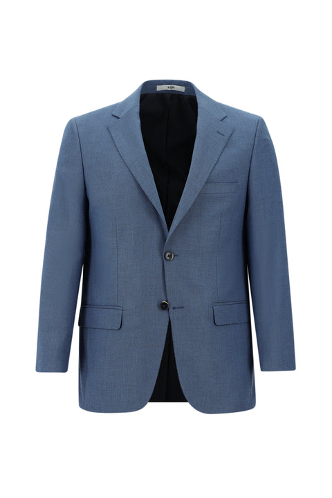 Blue 4 Drop Relaxed Fit Patterned Jacket