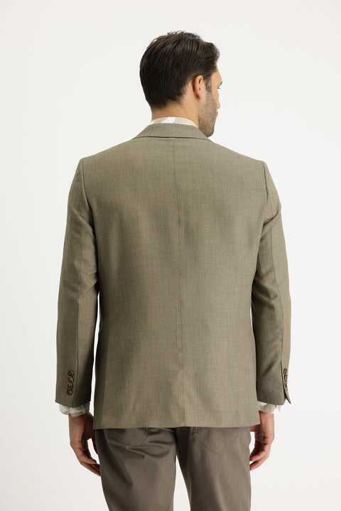 Orta Bej 6 Drop Regular Fit Standart Kesim Blazer Ceket