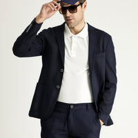 Dark Navy 7 Drop Super Slim Fit Extra Narrow Cut Unlined Sport Jacket
