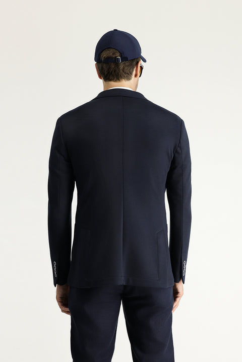 Dark Navy 7 Drop Super Slim Fit Extra Narrow Cut Unlined Sport Jacket
