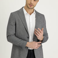 Military Khaki 6 Drop Regular Fit Classic Patterned Linen Blend Jacket