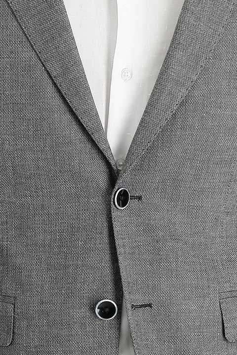 Military Khaki 6 Drop Regular Fit Classic Patterned Linen Blend Jacket