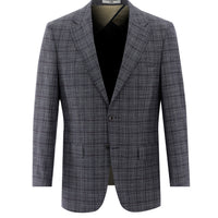 Light Blue 4-Drop Relaxed Fit Plaid Jacket