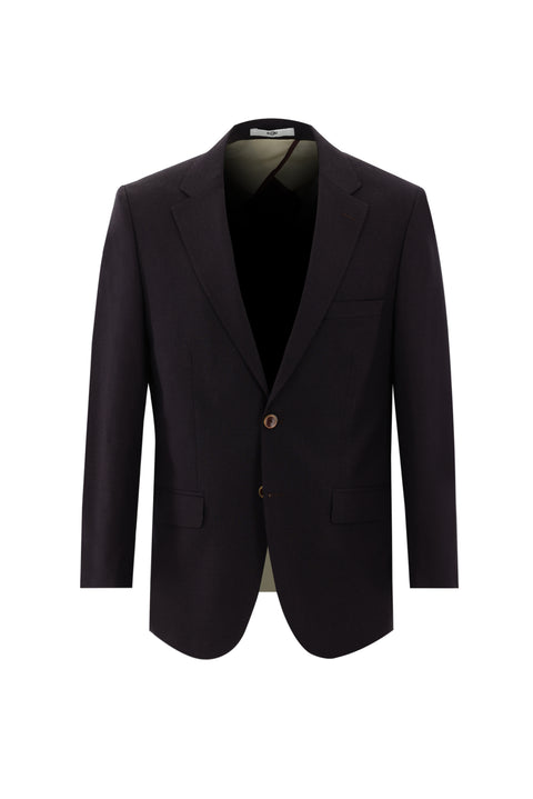 Dark Burgundy 4-Drop Relaxed Fit Patterned Jacket