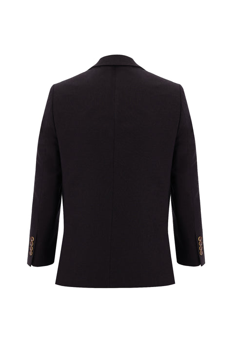 Dark Burgundy 4-Drop Relaxed Fit Patterned Jacket