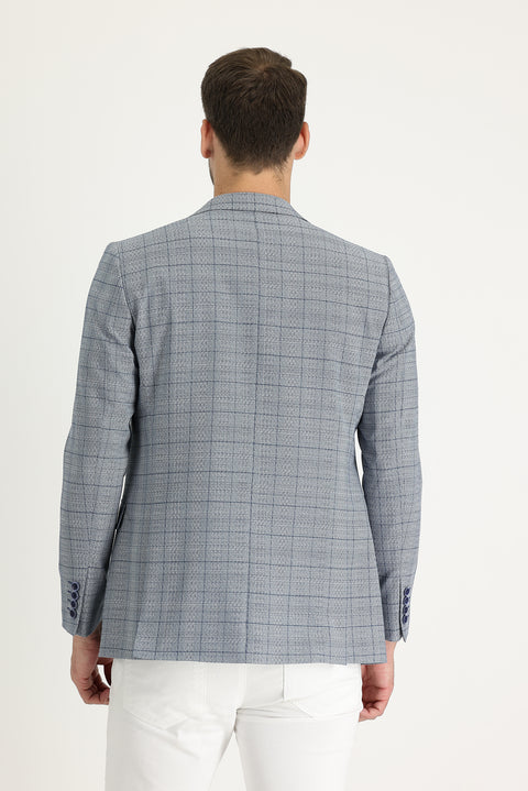 Koyu Mavi  4 Drop Relaxed Fit Rahat Kesim Ceket