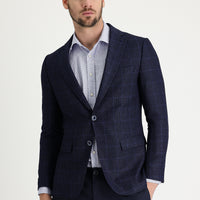 Dark Navy 6 Drop Regular Fit Patterned Jacket