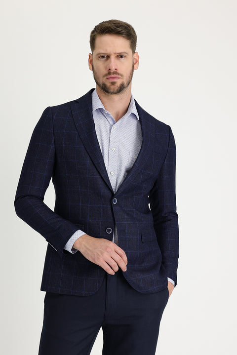 Dark Navy 4 Drop Relaxed Fit Jacket