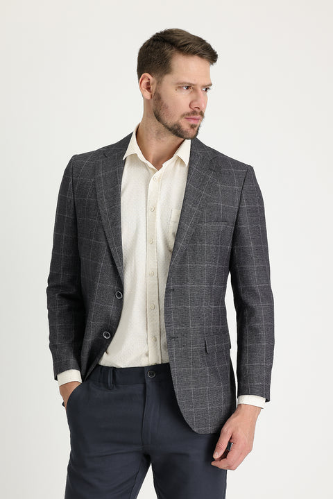 Medium Anthracite 6 Drop Regular Fit Standard Cut Jacket