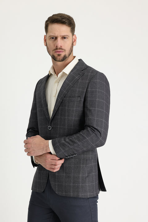 Medium Anthracite 6 Drop Regular Fit Standard Cut Jacket
