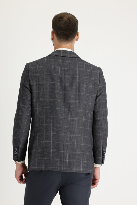 Medium Anthracite 6 Drop Regular Fit Standard Cut Jacket
