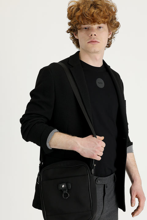 Black 7 Drop Super Slim Fit Extra Narrow Cut Eyelet Sport Jacket