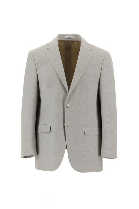 Light Beige 6 Drop Regular Fit Classic Patterned Jacket