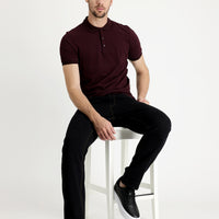 Black Regular Fit Standard Cut Lycra Denim Pants
