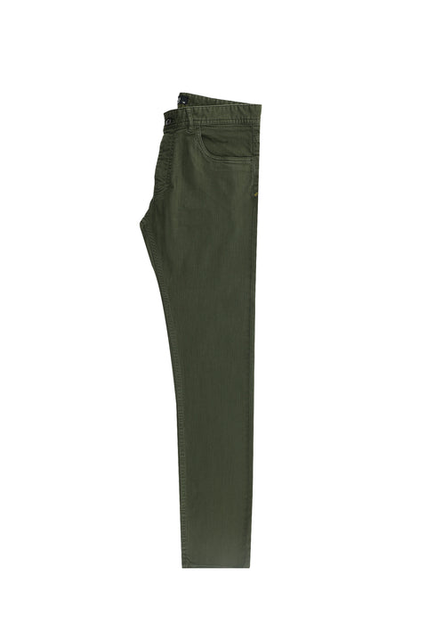 Orta Haki Slim Fit Dar Kesim Likralı Kanvas / Chino Pantolon