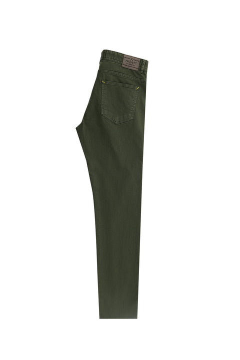 Orta Haki Slim Fit Dar Kesim Likralı Kanvas / Chino Pantolon