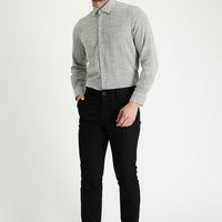 Black Relaxed Fit Stretch Canvas / Chino Trousers
