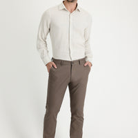 Medium Mink Slim Fit Stretch Canvas / Chino Trousers