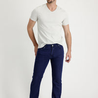 Dark Navy Regular Fit Standard Cut Cotton Denim Trousers