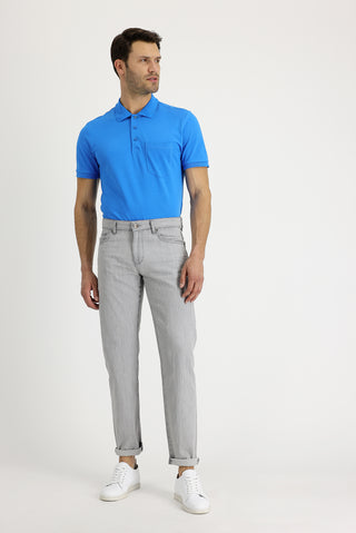  Bulut Gri Regular Fit Standart Kesim Pamuk Denim Pantolon