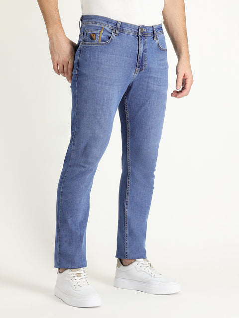 Light Blue Slim Fit Stretch Denim Jeans