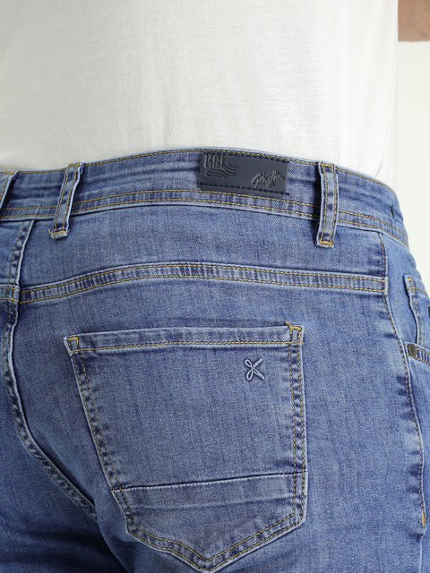 Light Blue Slim Fit Stretch Denim Jeans
