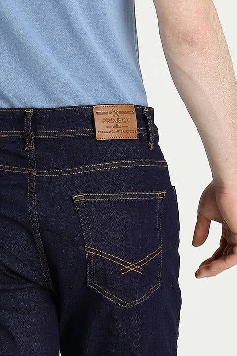 Dark Navy Slim Fit Stretch Denim Pants