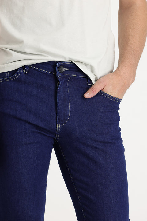 Dark Navy Slim Fit Stretch Denim Pants