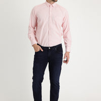 Dark Navy Regular Fit Standard Cut Lycra Denim Trousers