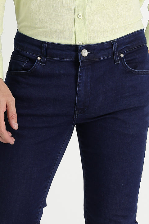 Dark Navy Super Slim Fit Extra Narrow Cut Lycra Denim Jeans
