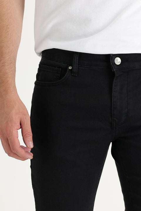 Black Super Slim Fit Extra Narrow Cut Lycra Denim Trousers