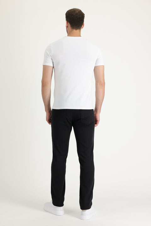 Black Super Slim Fit Extra Narrow Cut Lycra Denim Trousers