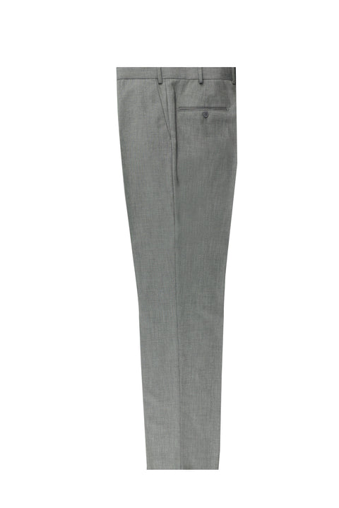 Light Gray 4-Drop Relaxed Fit Classic Fabric Trousers