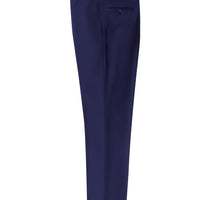 Medium Navy 4 Drop Relaxed Fit Classic Fabric Trousers