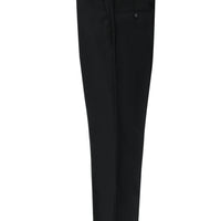 Black 6 Drop Regular Fit Standard Cut Classic Fabric Trousers