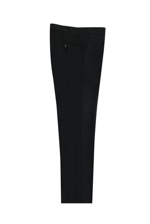 Black 4-Drop Relaxed Fit Classic Fabric Trousers