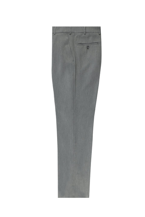 Medium Grey 4 Drop Relaxed Fit Lycra Classic Fabric Trousers